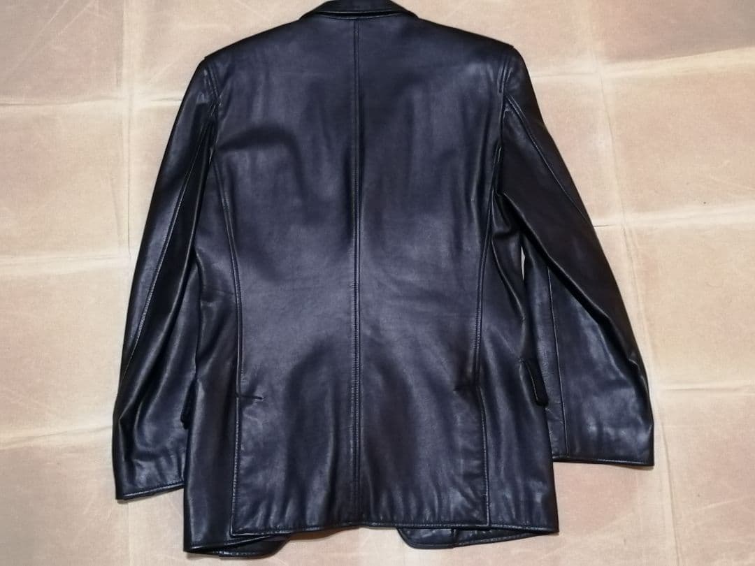 90s 美品　Paul Smith　Lサイズ　本革テーラードジャケット　ブラック