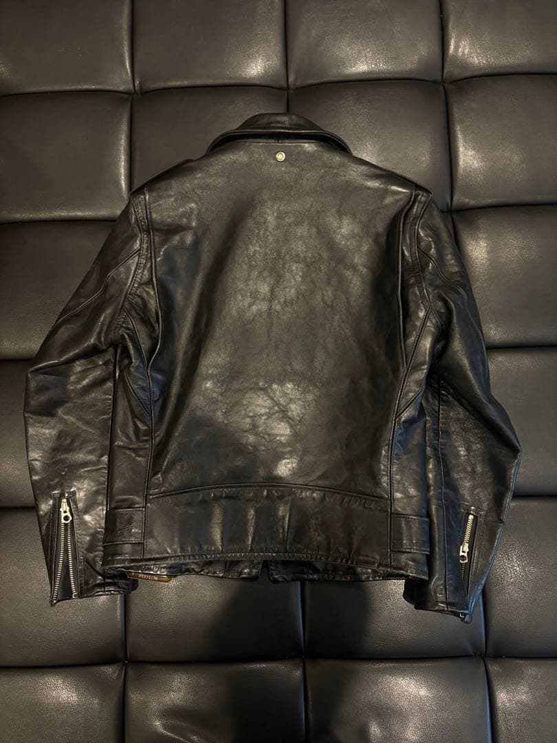 schott 100周年　レザー ダブルライダースジャケット　エリボア付き