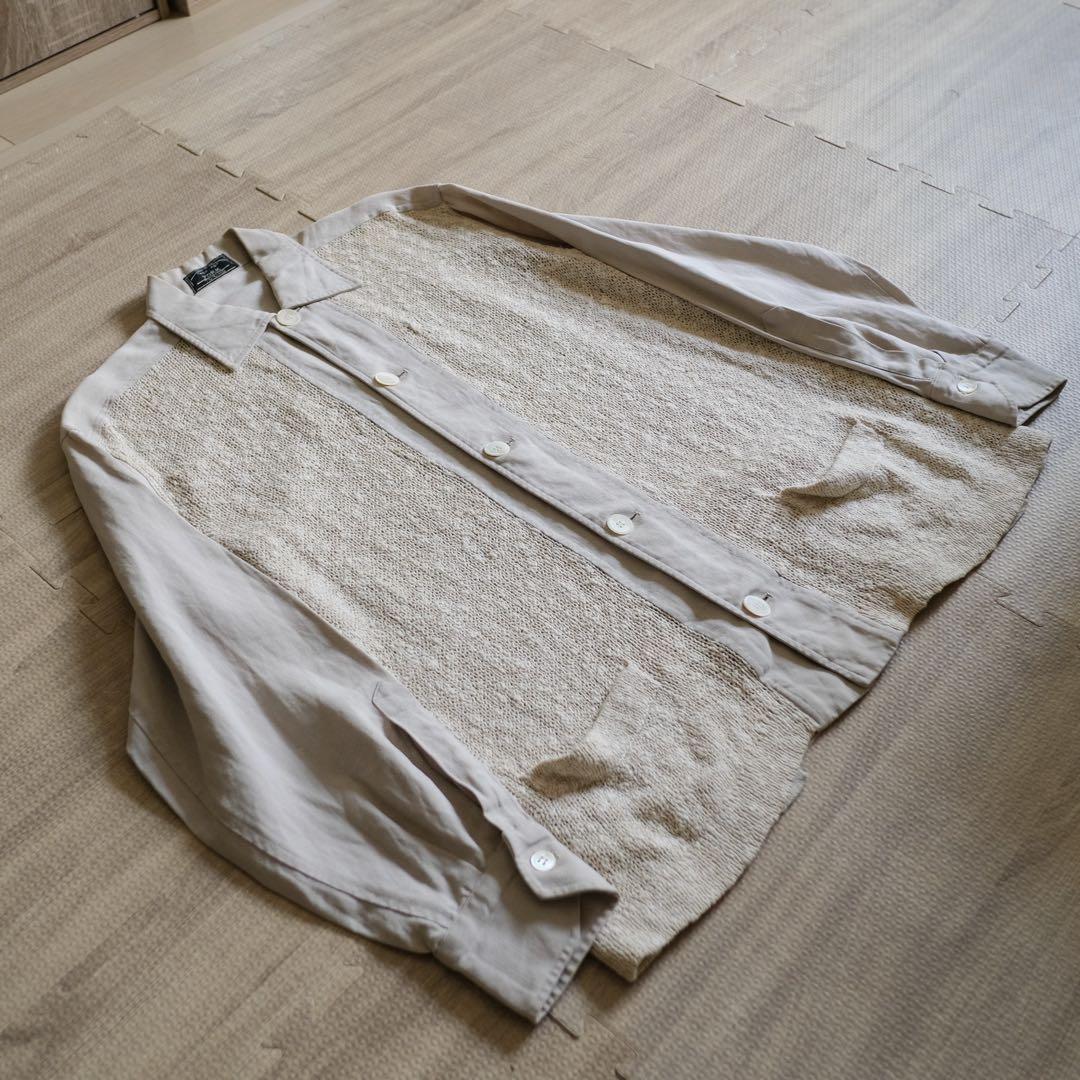 50s 60s euro vintage リネン シャツ ジャケット イタリア製