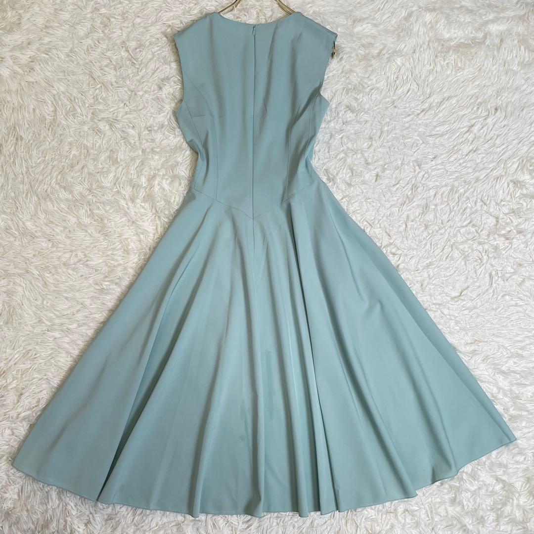 美品✨️ フォクシー フレアワンピース ノースリーブ グリーン 40