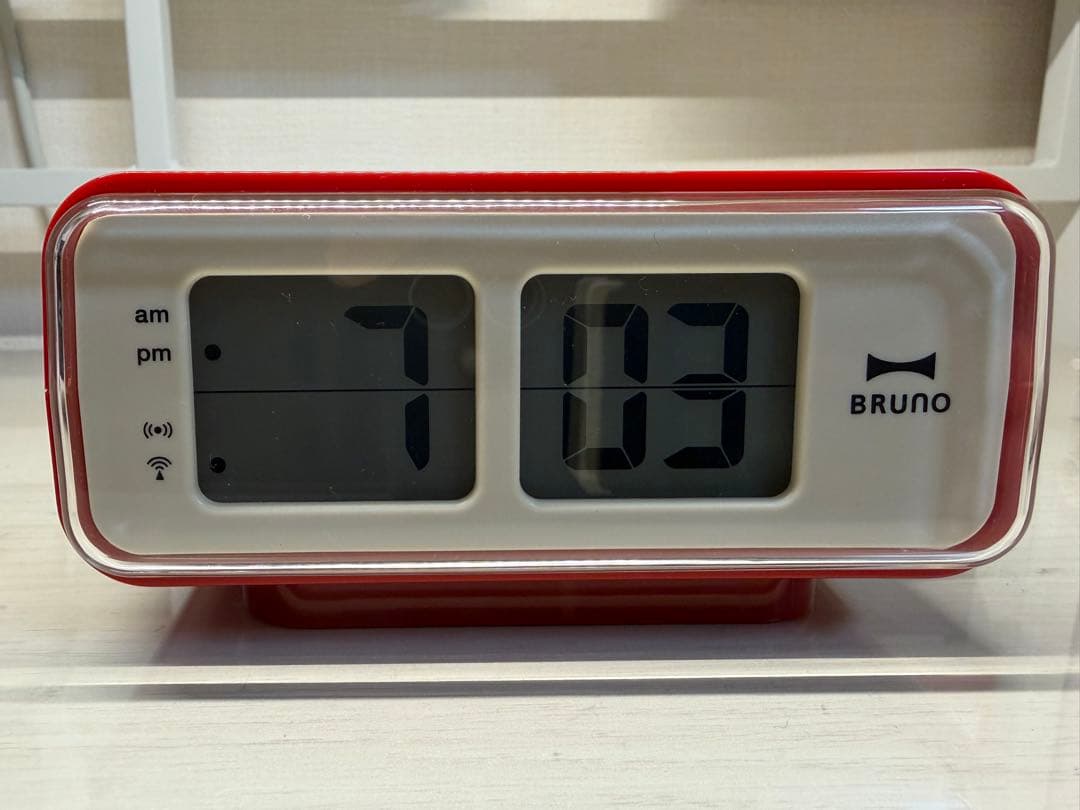 [希少]BRUNO LCDレトロアラームクロックS BCR003 レッド