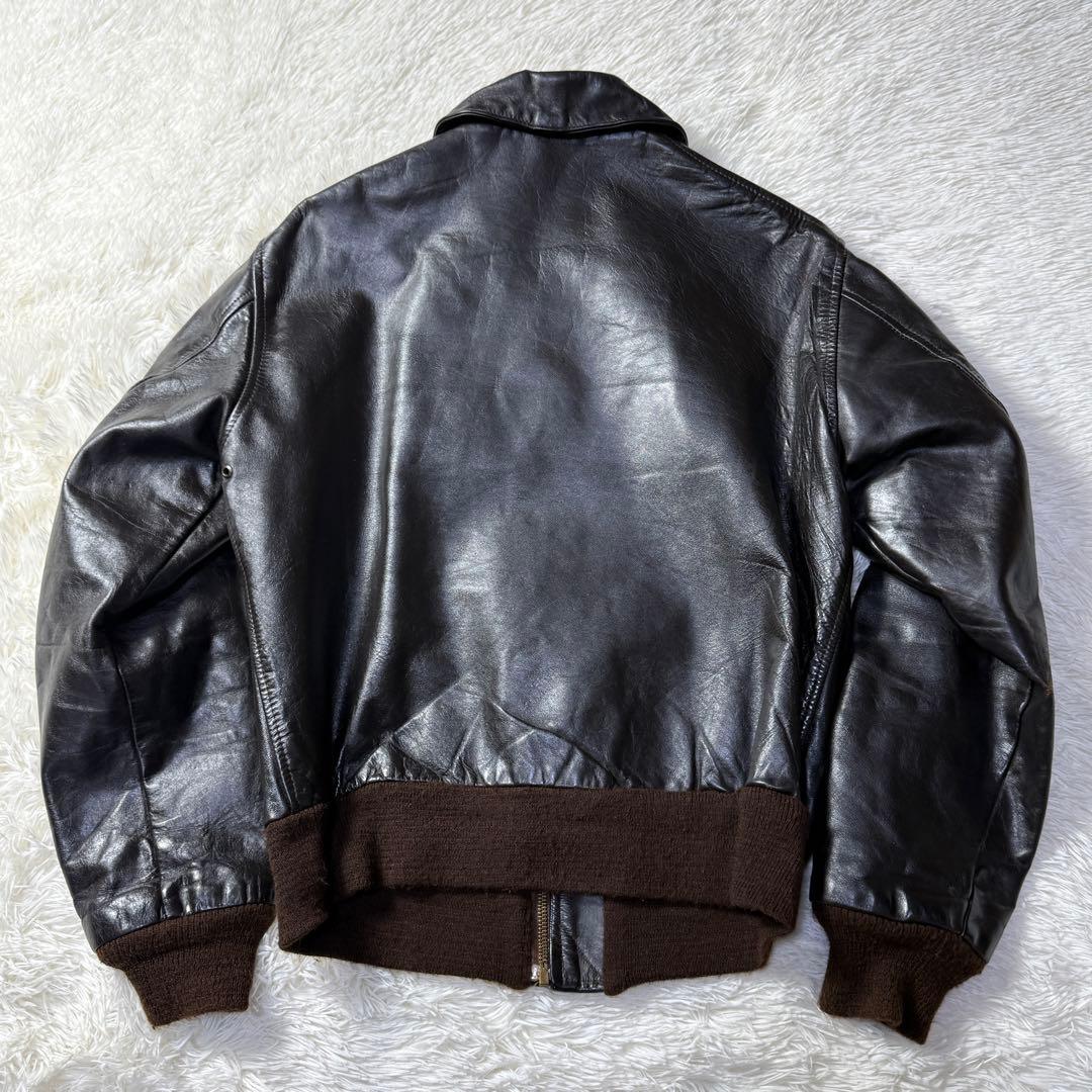 【USA製】80s AVIREX A-2 フライトレザージャケット S 短丈