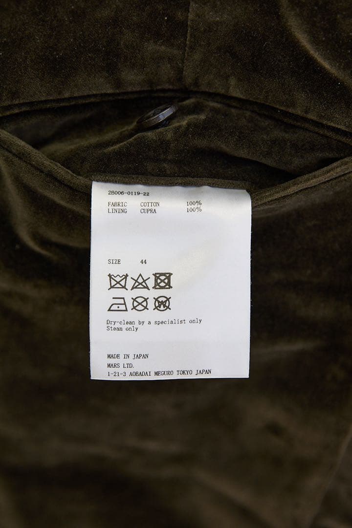 JOHN LAWRENCE SULLIVAN 19aw セットアップ　ベルベット