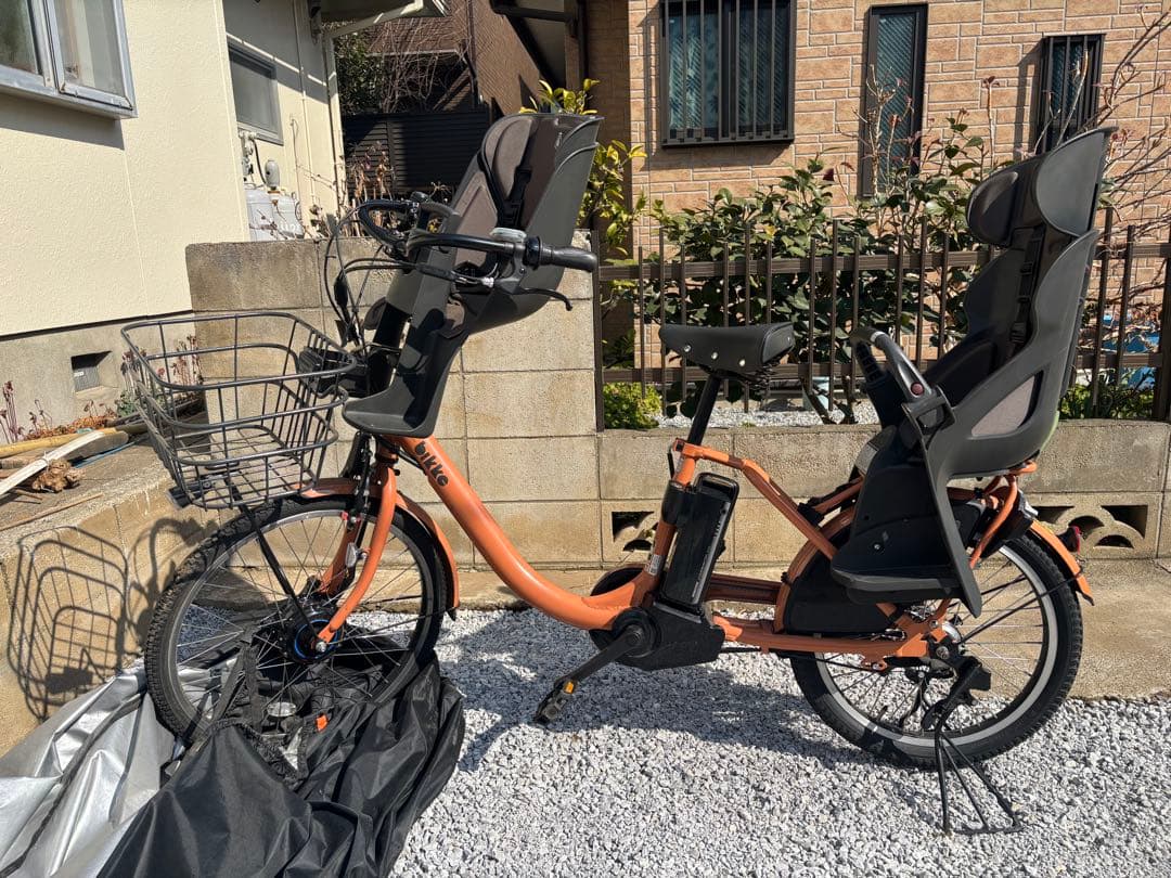 ビッケ bikke電動アシスト自転車 前後チャイルドシート付き