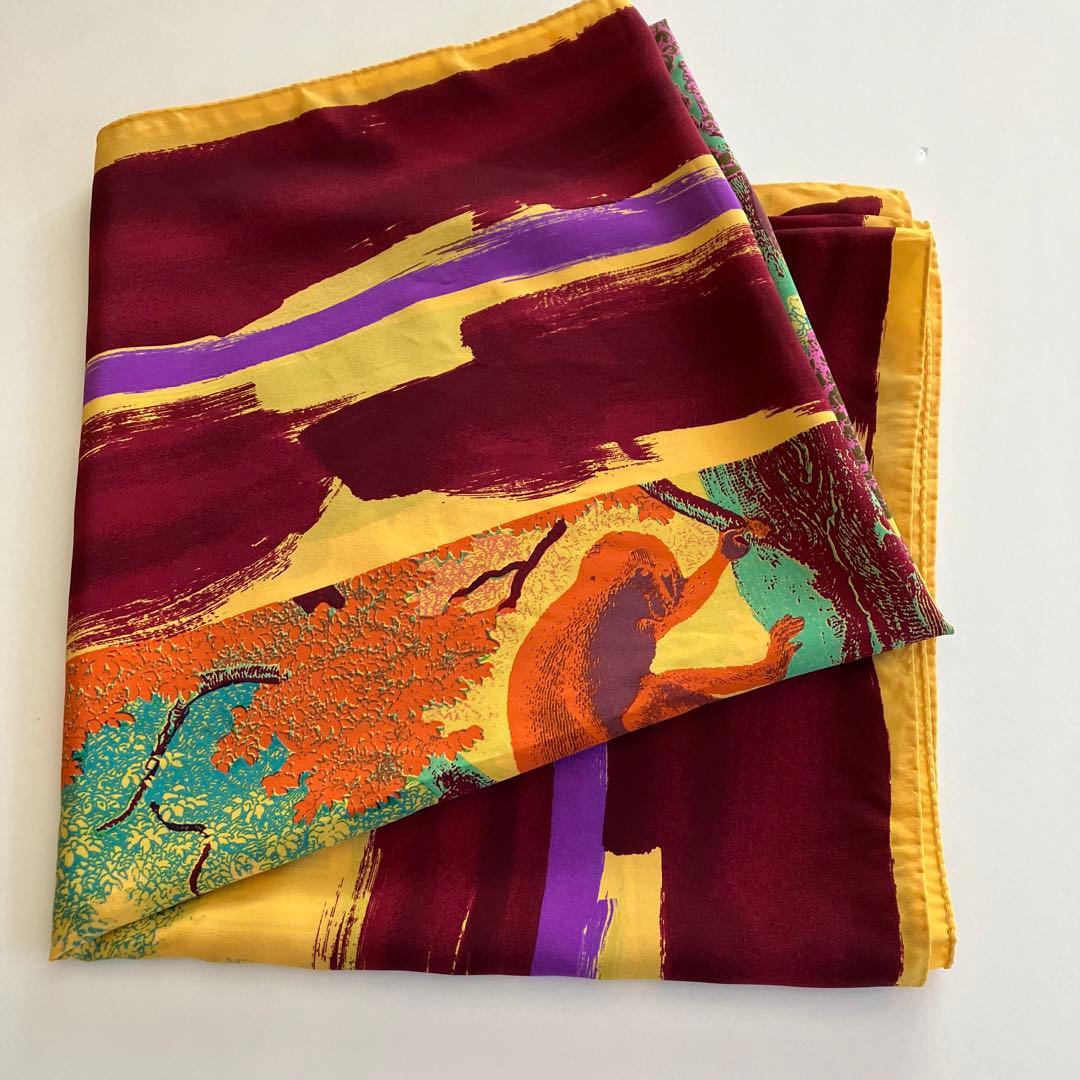蛹 ISSEY MIYAKE / 横尾忠則　シルクスカーフ
