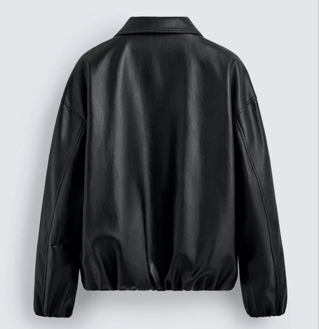 ZARA フェイクレザーボンバージャケット ライダース