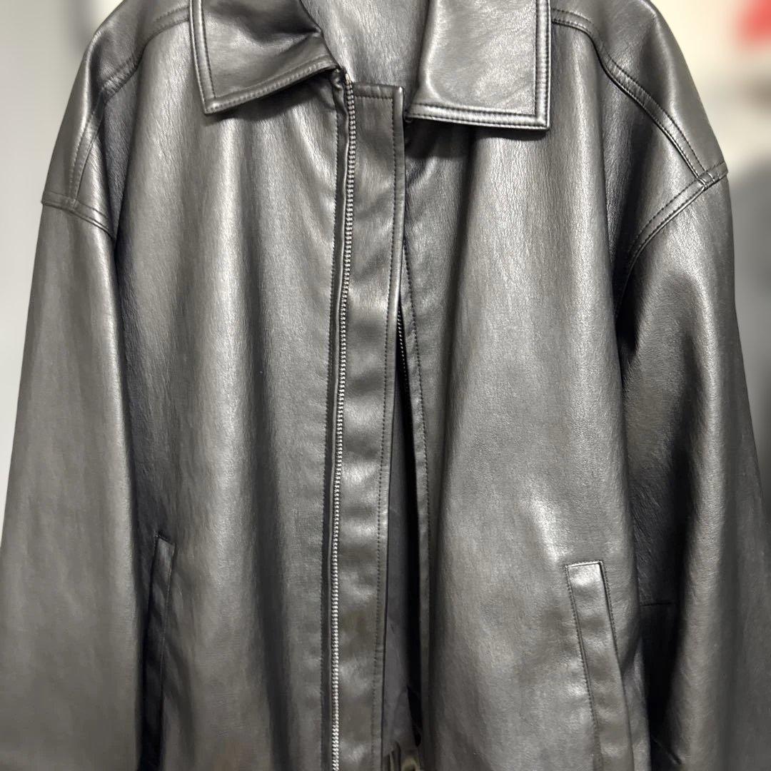 ZARA フェイクレザーボンバージャケット ライダース
