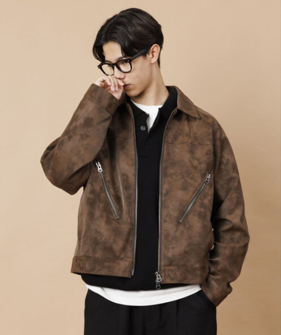 美品　LEATHERETTE RIDERS JACKET　Lサイズ