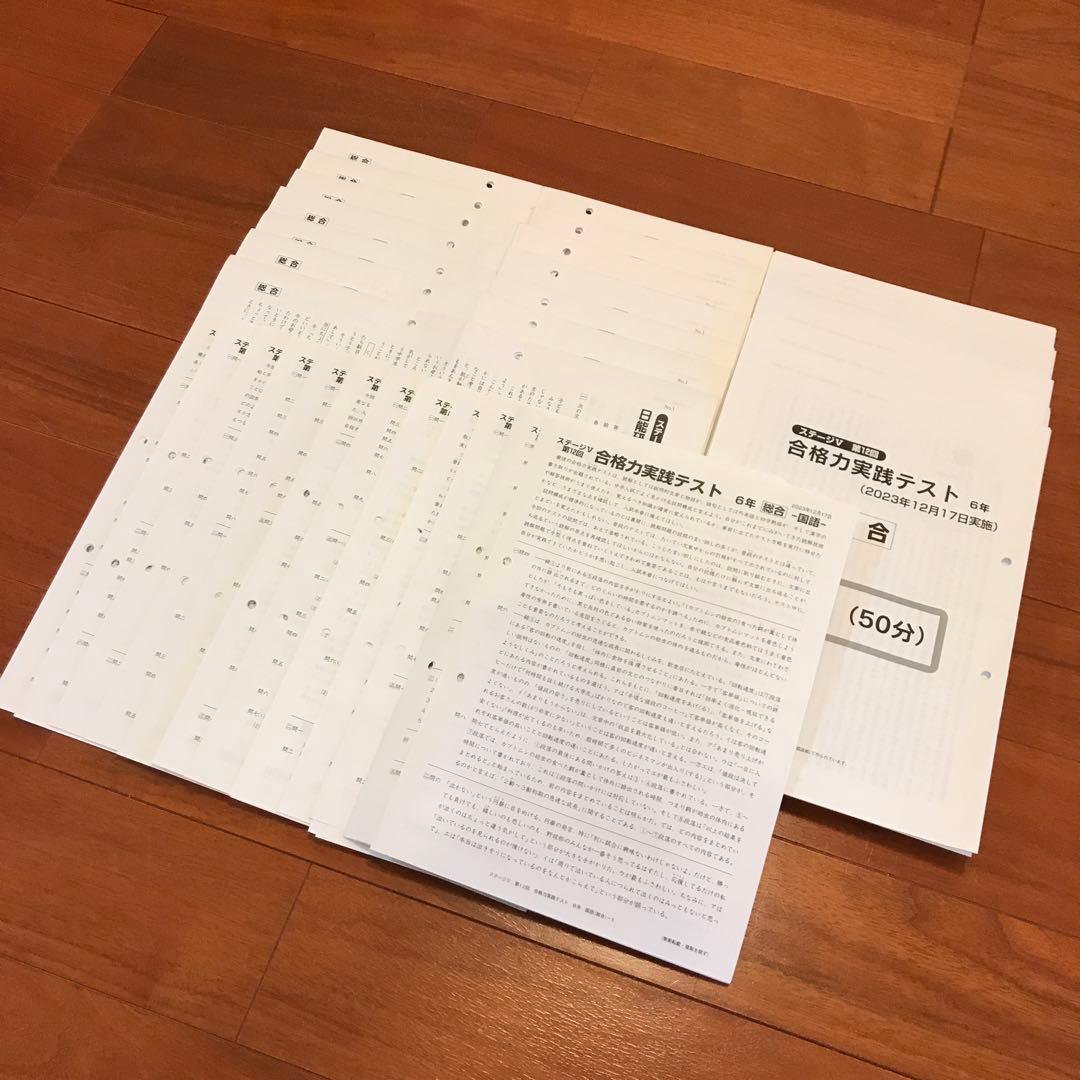 日能研 2023年度 6年生 1年分テスト フルセット