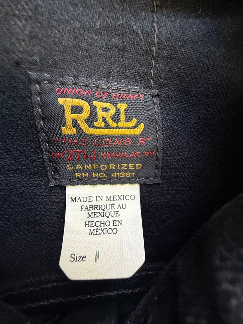 RRL ダブルアールエル デニムトラッカーブラック サイズM