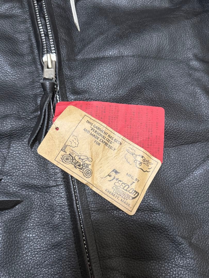 ライダースジャケットFREEDOMバッファローレザー 水牛 新品 未使用