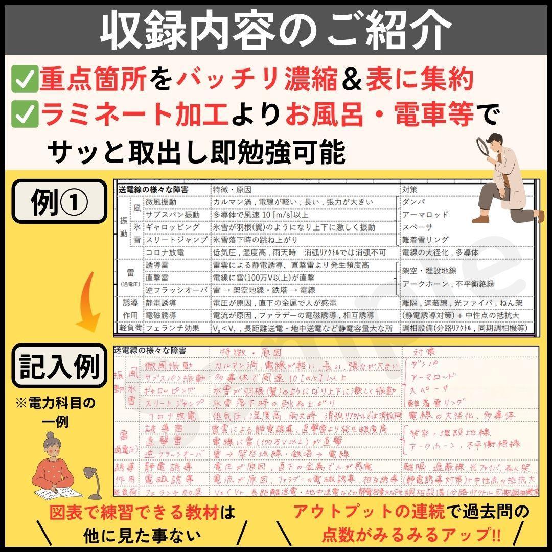 〇試験直前の総復習〇電験三種 フルカラー暗記シート+まとめノート（全科目+入門