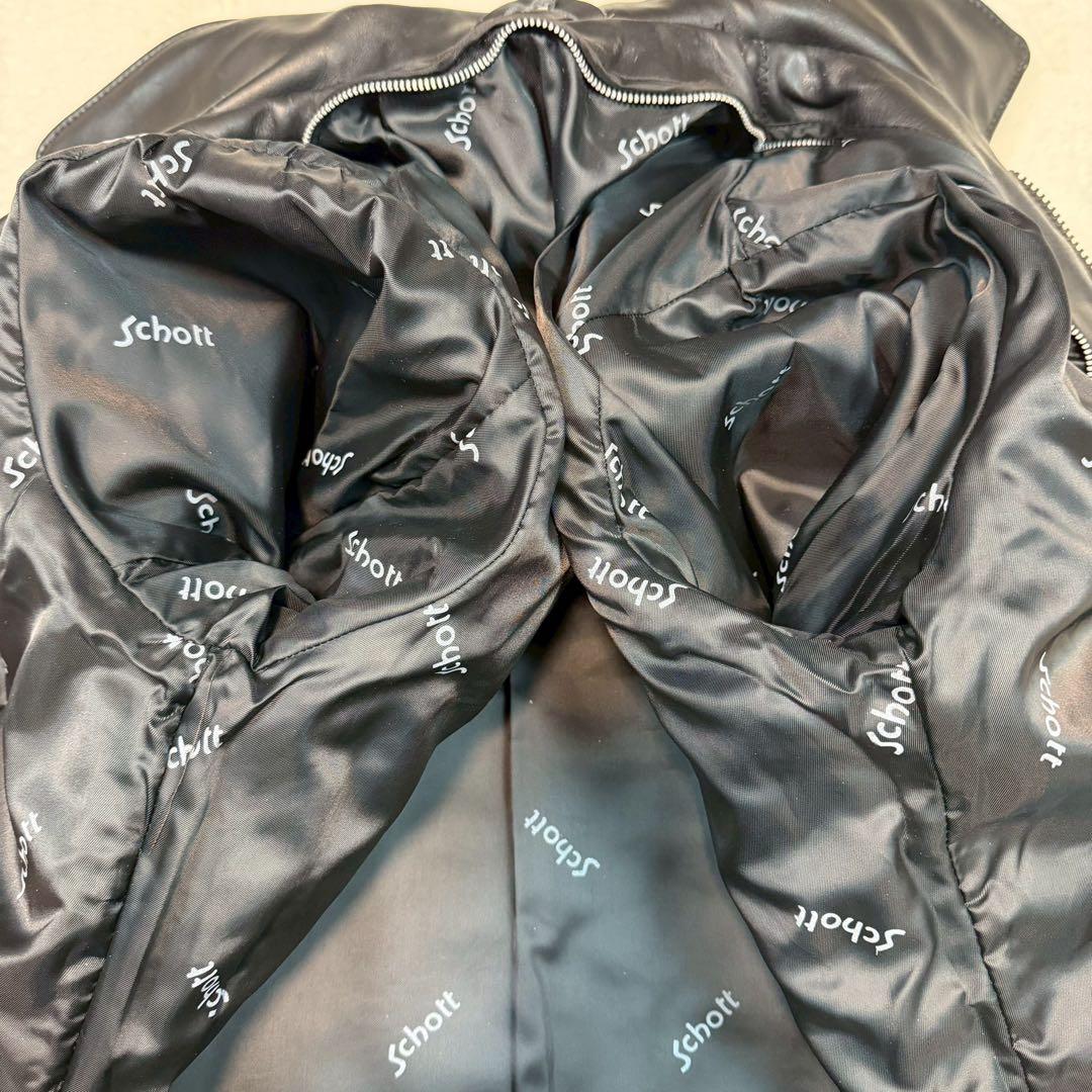 未使用保管品 AT101 SCHOTT ライダースジャケット USA製 ライナー