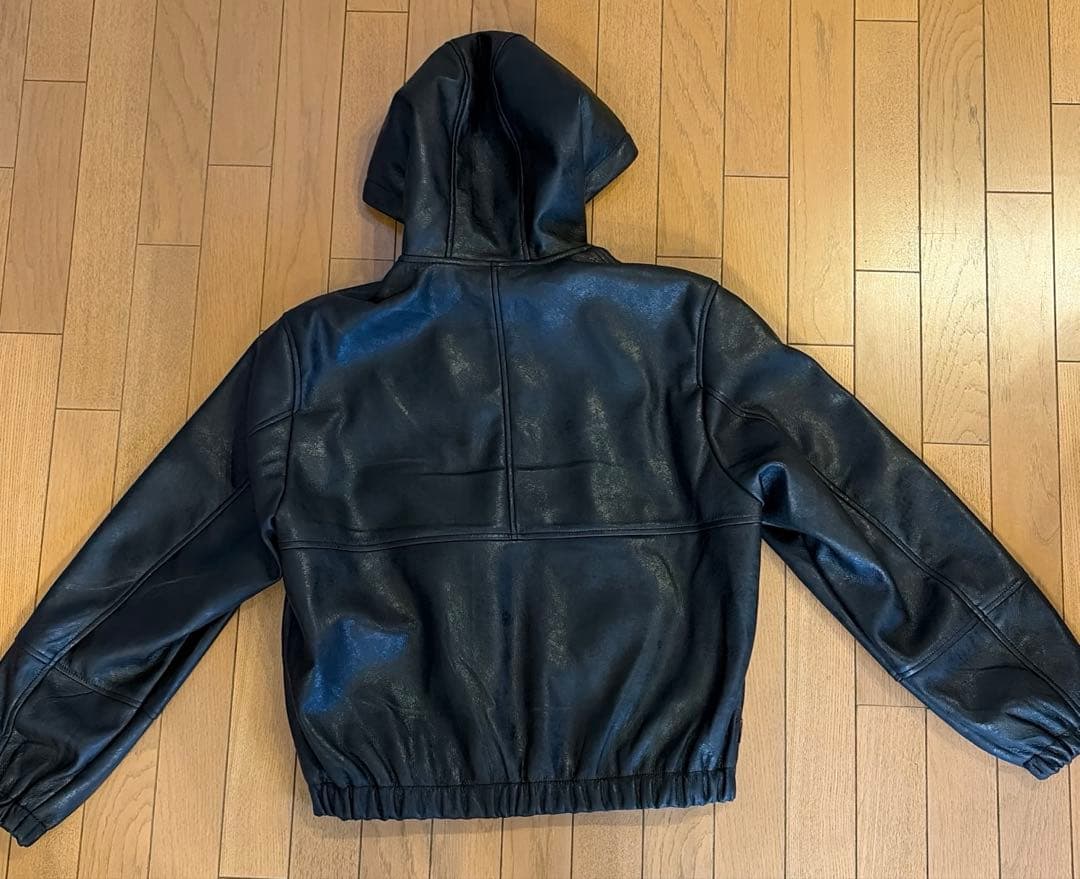 leaf　zara（ザラ）フェイクレザー　フーデッド　ジャケット
