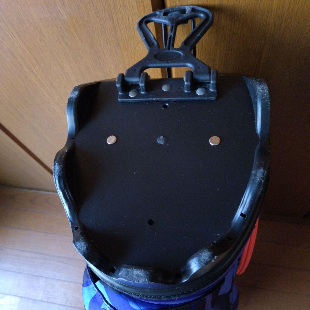 リビエラ…迷彩柄キャディバッグ（青×オレンジ）