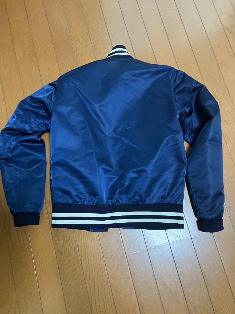 NY　YANKEES　STARTER ネイビー ナイロンジャケット S【難あり】