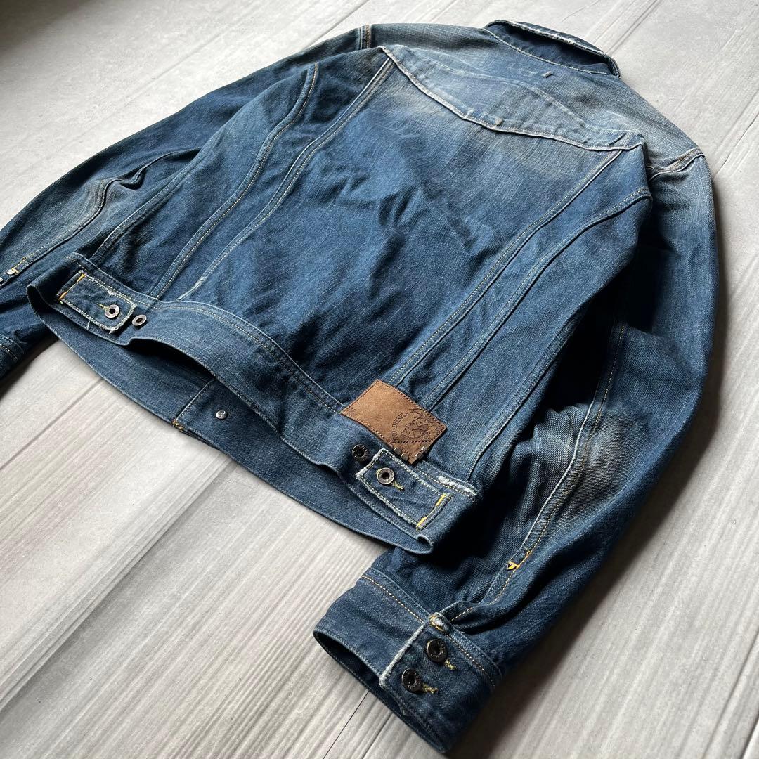 DIESEL ディーゼル デニムジャケット Gジャン ダメージ加工 短丈 M