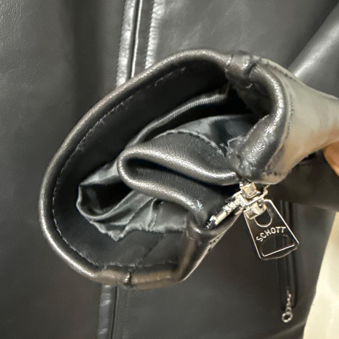 【 美品 】新型 Schott 641 シングルライダース 40 ボアライナー付