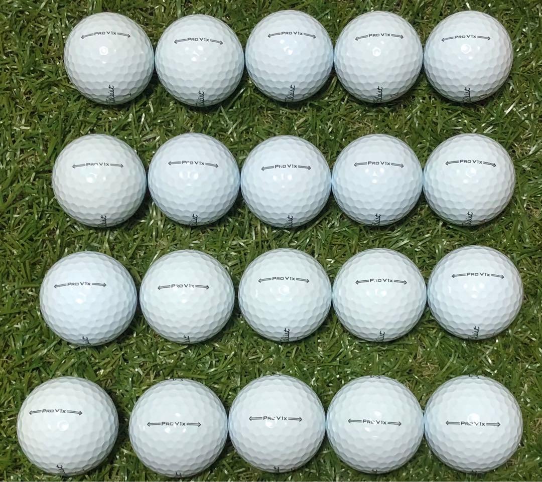 値下げ￼￼★Sランク★タイトリスト ProV1x ロストボール ホワイト 20球