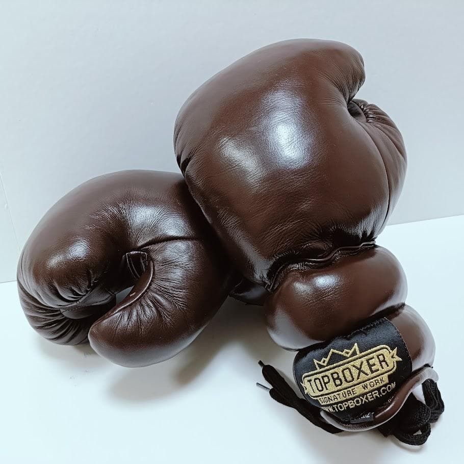 TOP BOXER トップボクサー ボクシンググローブ ブラウン 16oz