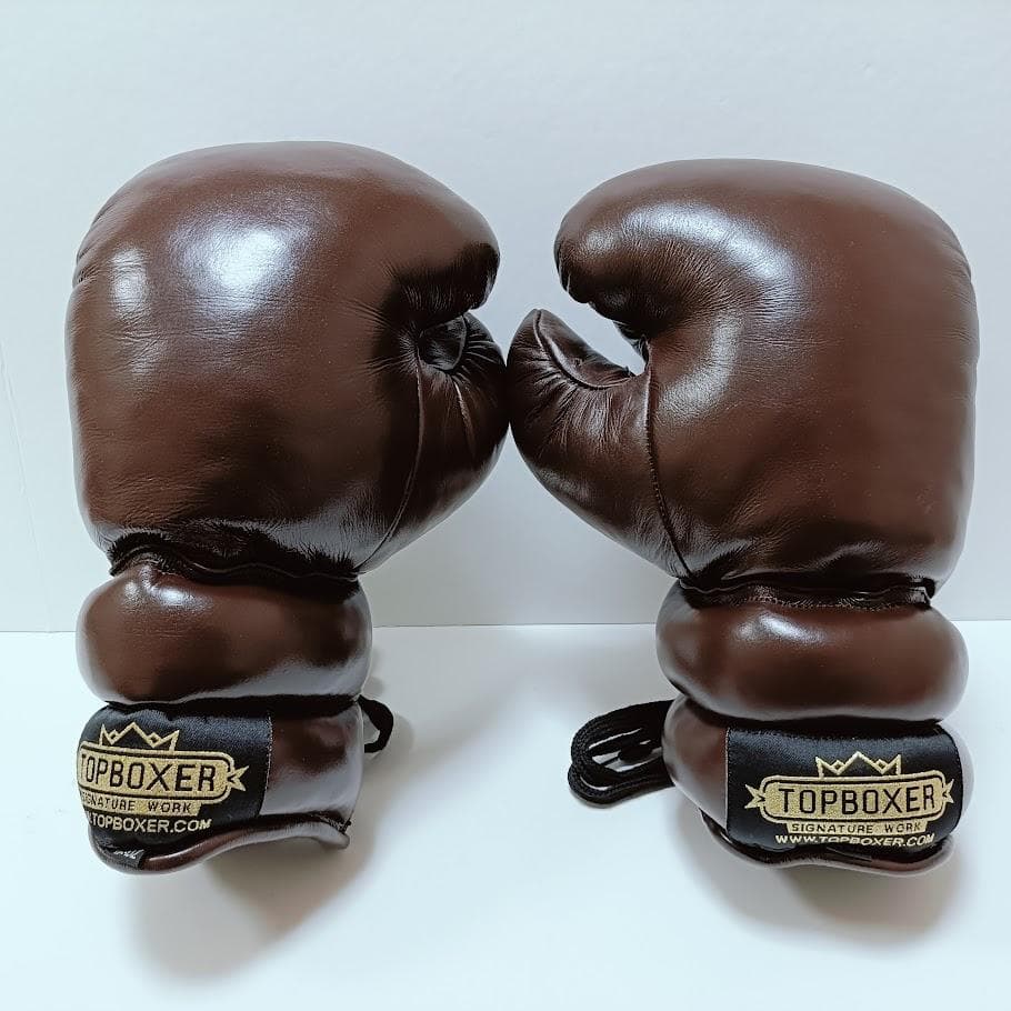 TOP BOXER トップボクサー ボクシンググローブ ブラウン 16oz