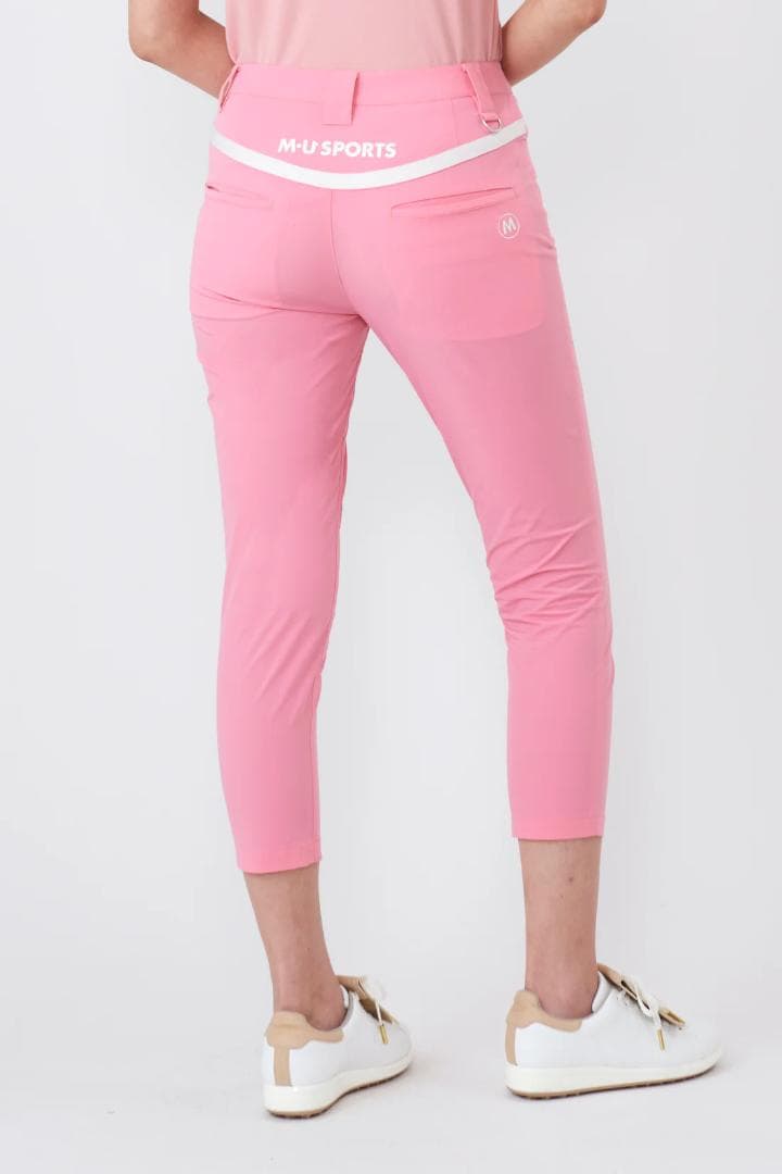 M・U SPORTS ゴルフパンツヨークロゴ入りスリムフィットパンツ