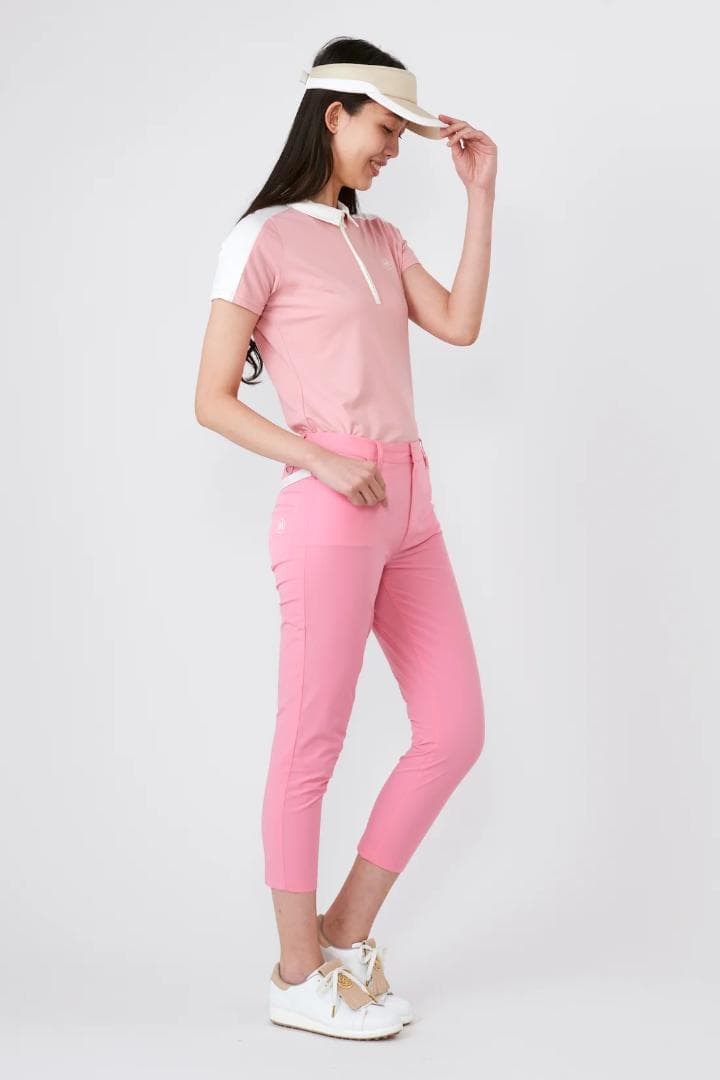 M・U SPORTS ゴルフパンツヨークロゴ入りスリムフィットパンツ