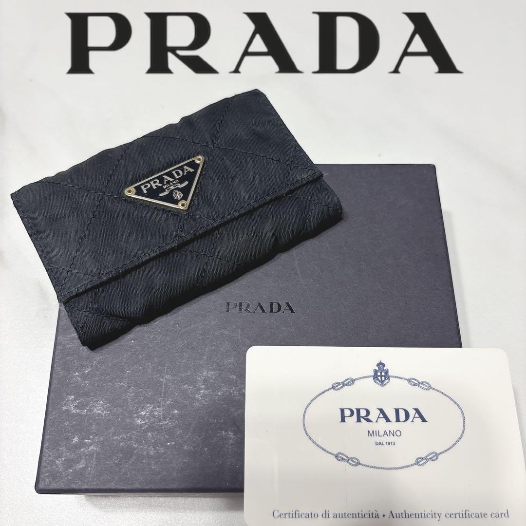 ［正規品］PRADA プラダ　キーケース　キルティング ブラック　黒　6連