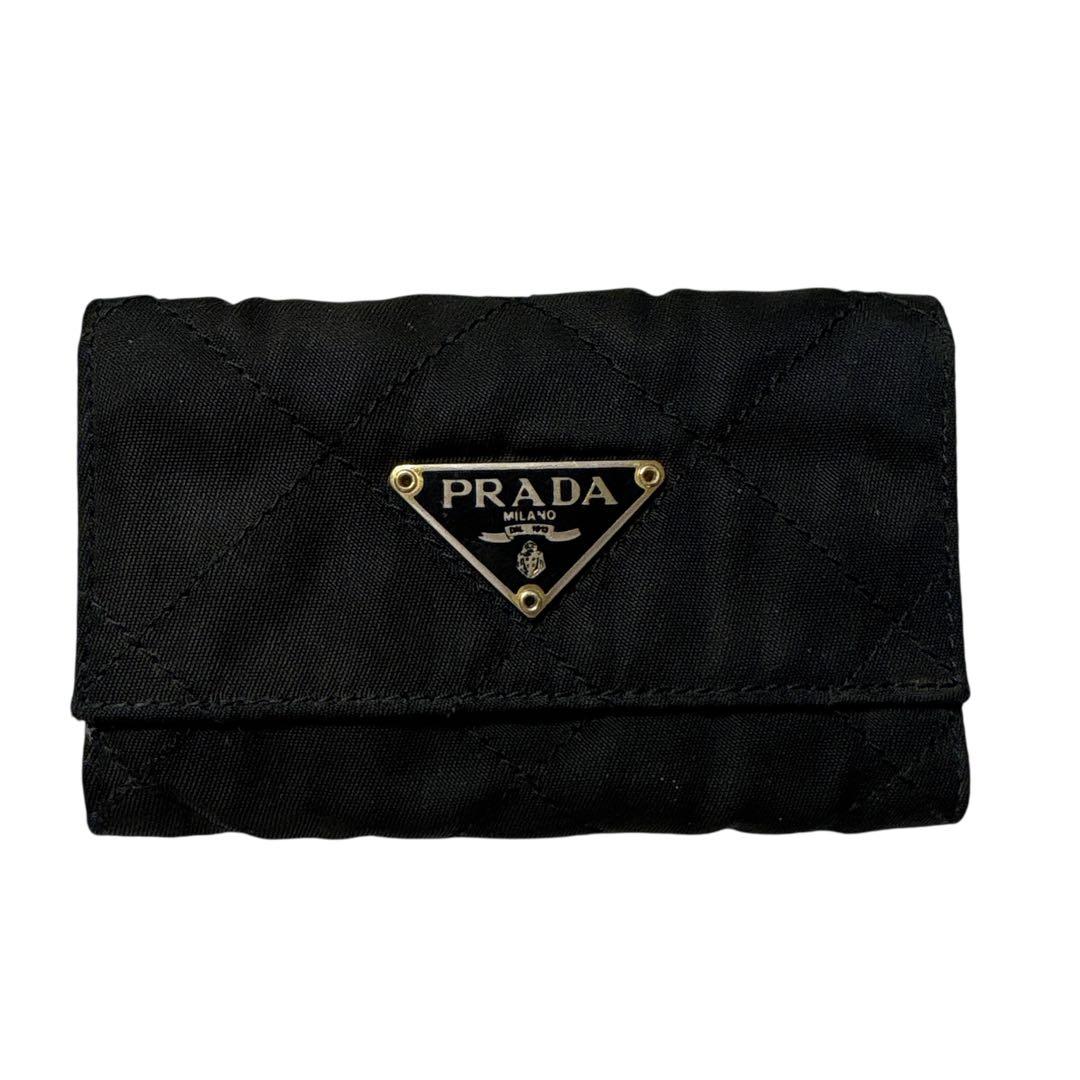 ［正規品］PRADA プラダ　キーケース　キルティング ブラック　黒　6連