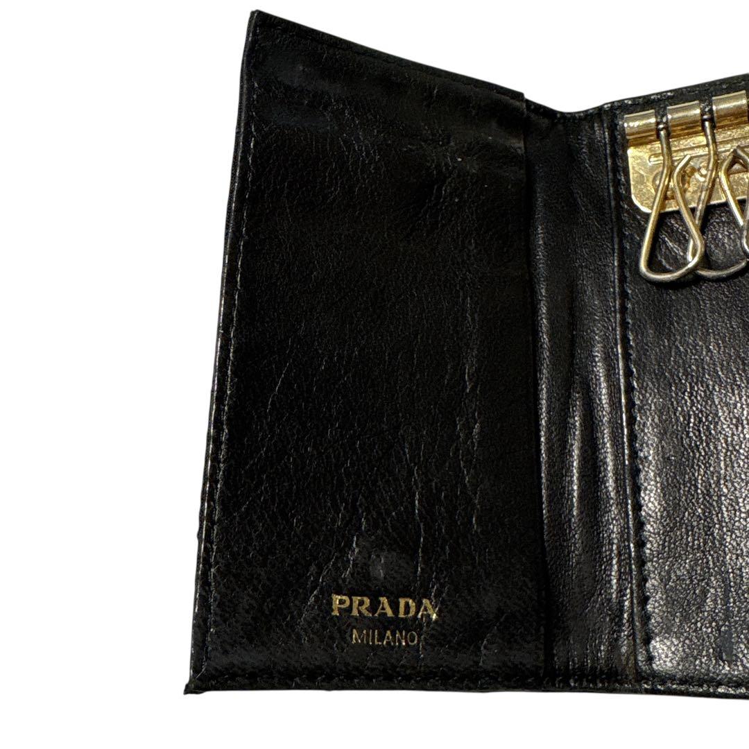 ［正規品］PRADA プラダ　キーケース　キルティング ブラック　黒　6連