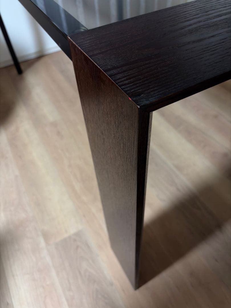 ダイニングテーブル 机 ガラス 木 スチール
