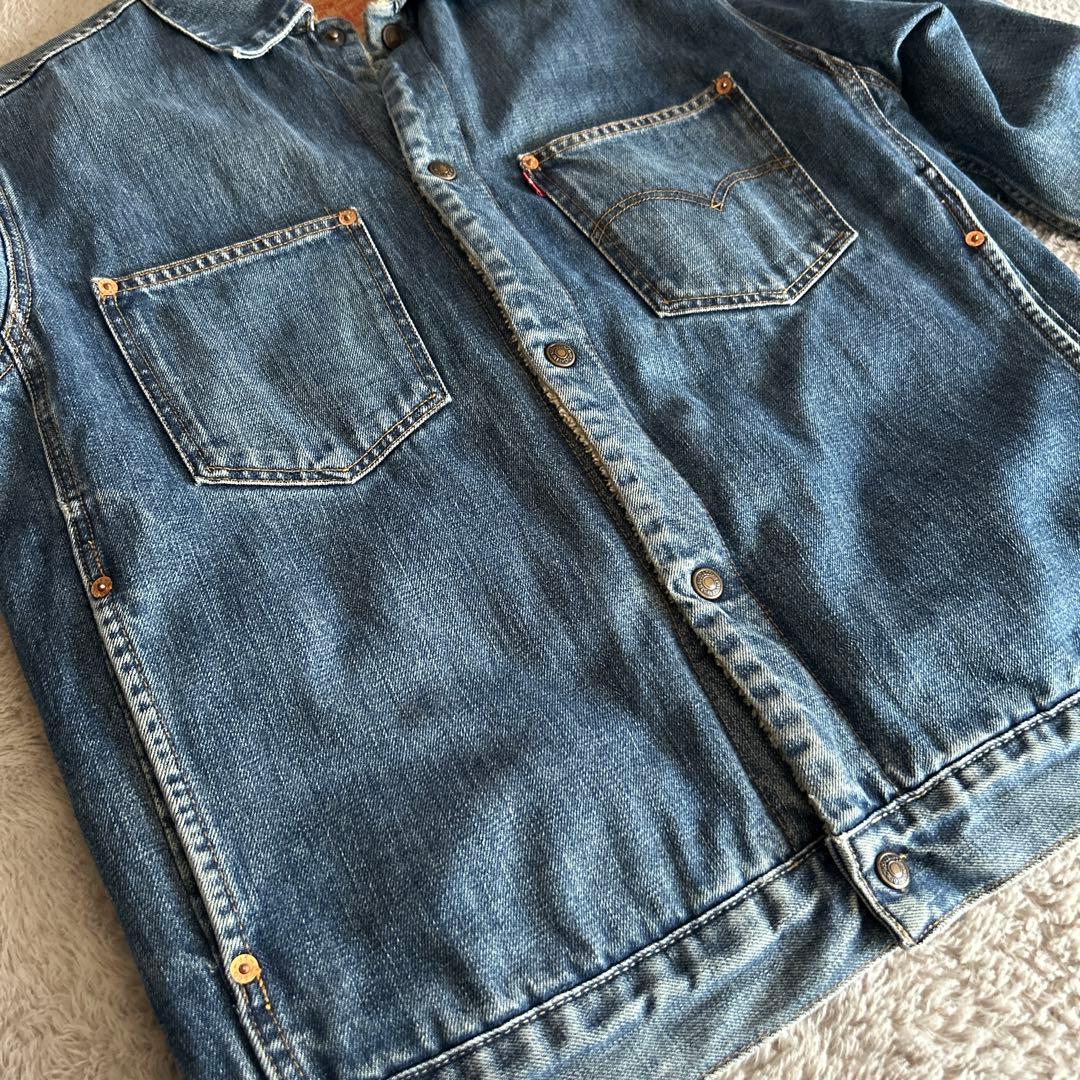 00s ユーロ Levi's 71511 ボアデニムジャケット ハンドウォーマー