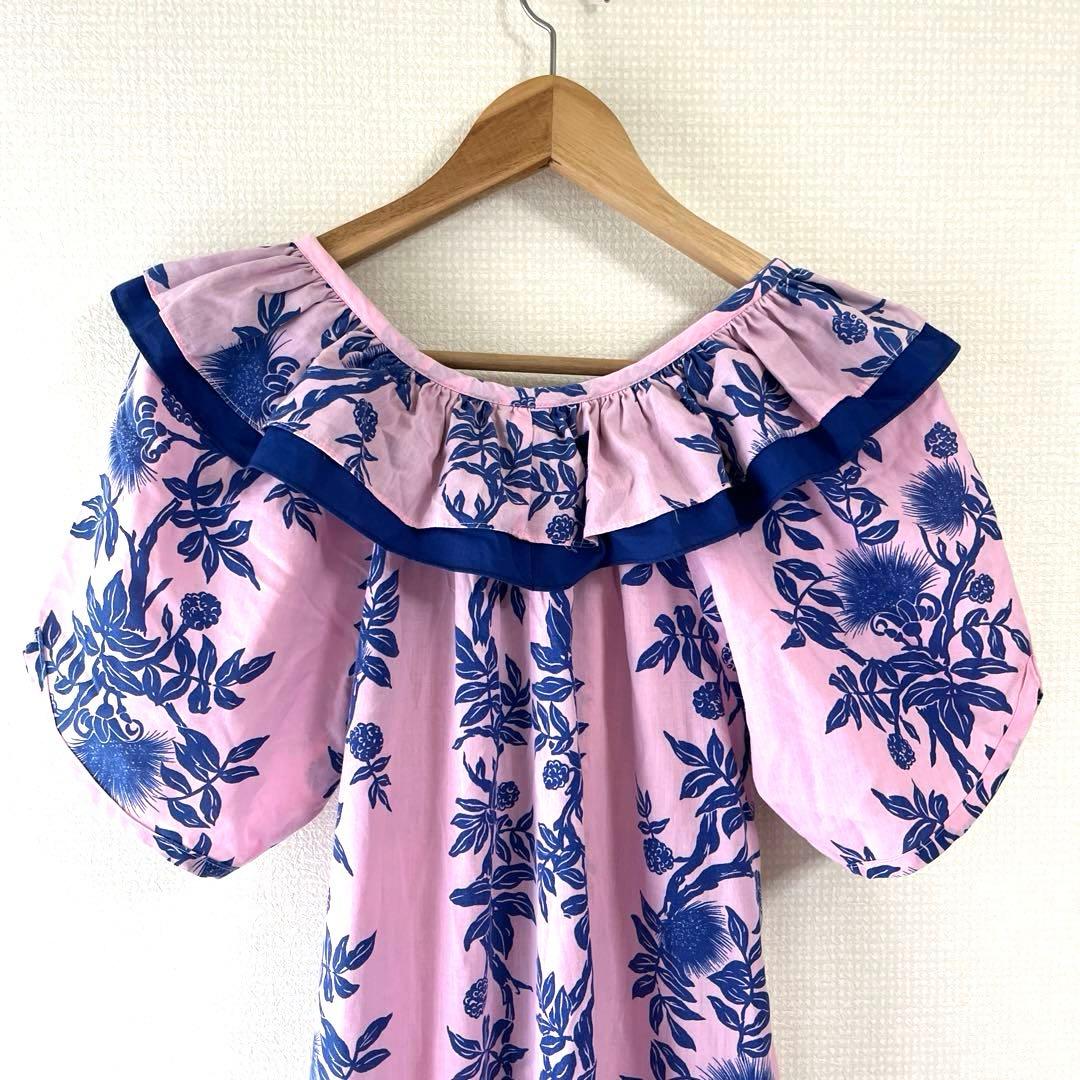 【ヴィンテージ】ハワイアンドレス　ムームー　made in Hawaii USA