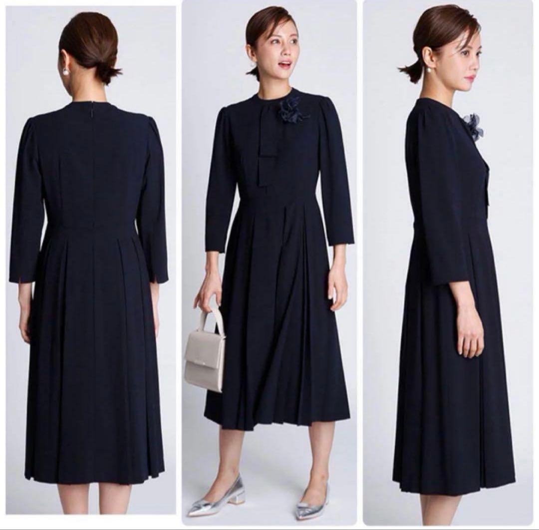 【Cherry.K様】美品CELFORD ボウタイ プリーツワンピース 卒業入学