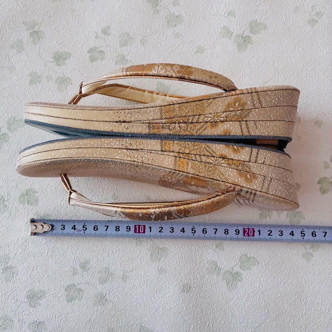 佐賀錦 金色刺繍 草履 バックセットLサイズ