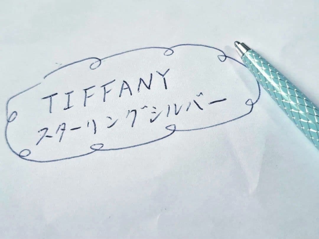 美品　TIFFANY　ティファニー　パースペン　ブルー　純銀製 ダイヤモンド