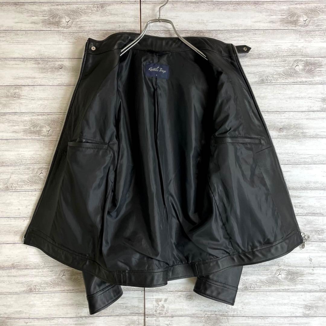 美品ラトルトラップ　レザージャケット　シングルライダース　羊革 高品質レザー