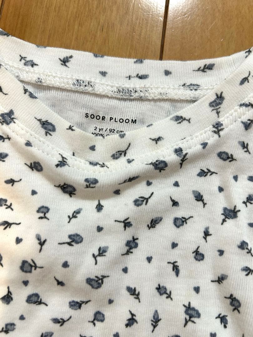 SOOR PLOOM 花柄パフスリーブTシャツ 2Y トップス