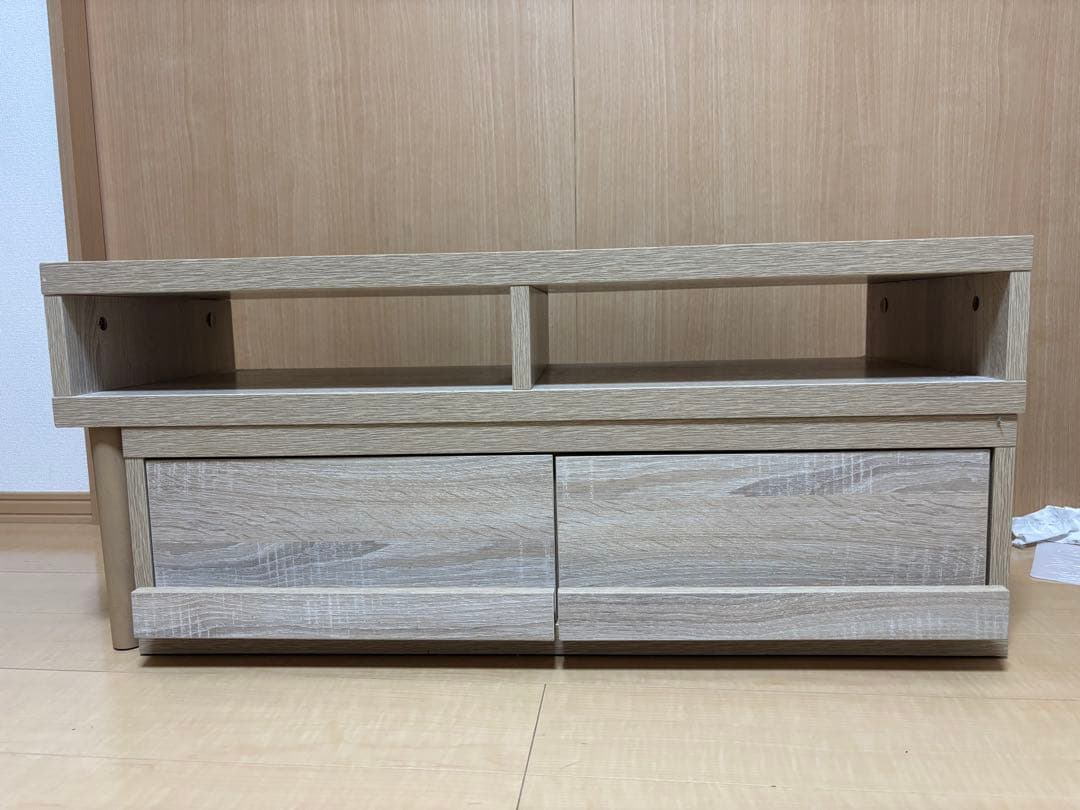 伸長式テレビ台　ライトウッド