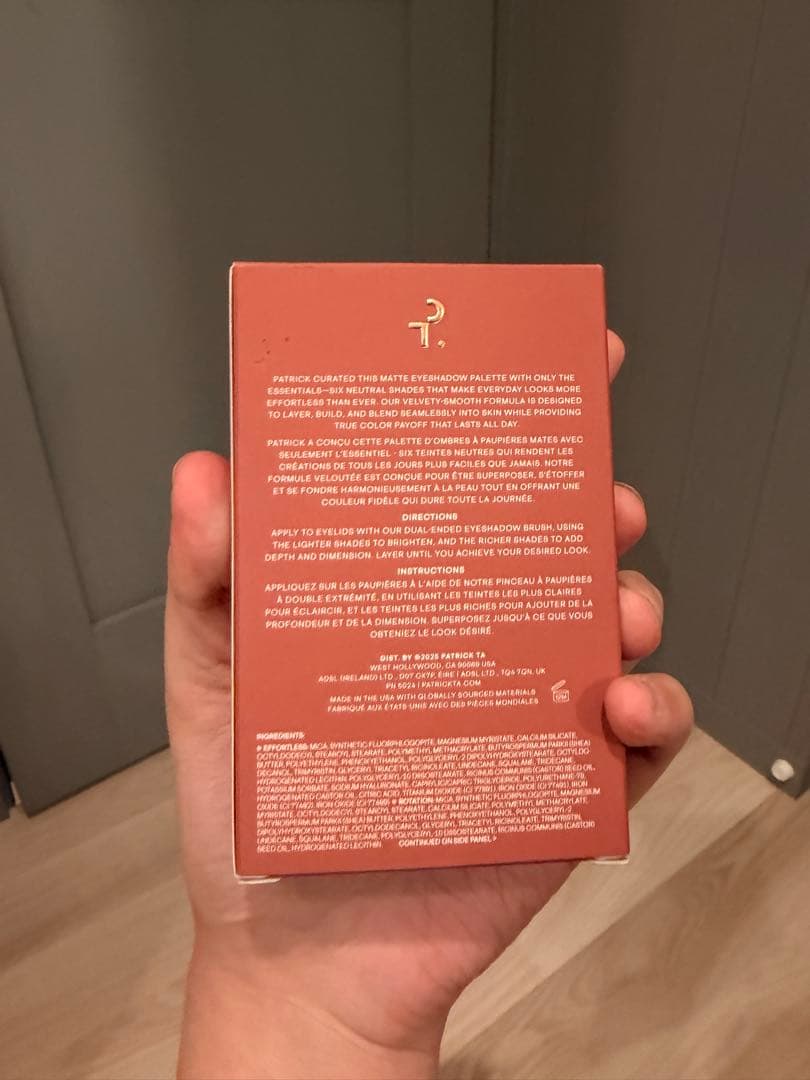 新品PATRICK TA アイシャドウパレット LIGHT