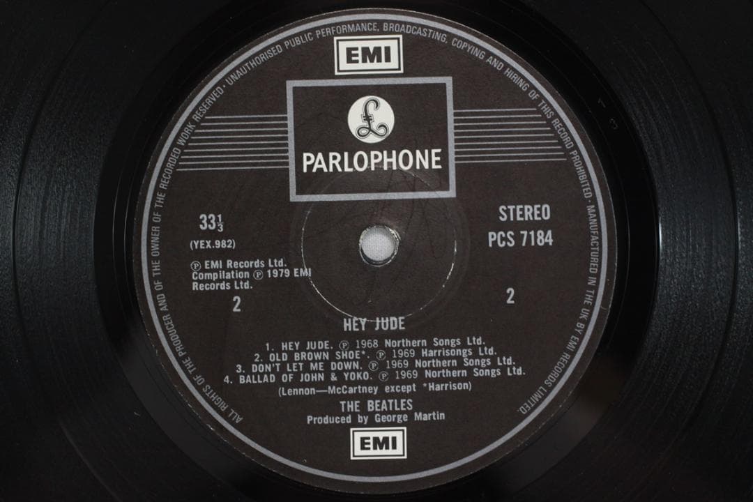 英LP THE BEATLES HEY JUDE UK盤オリジナルインナスリブ付