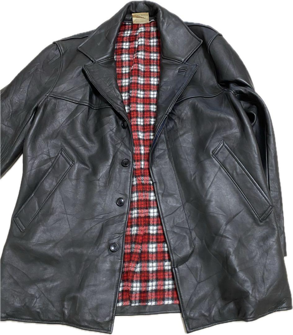 ジャケット・アウター French leather coat BLACK