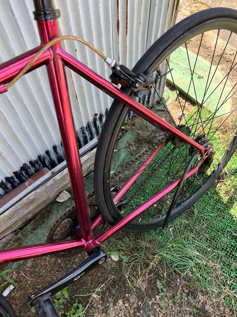 ピストバイク シングルスピード 自転車 パープル グラデーション