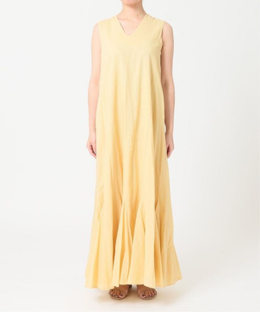 【MARIHA】夏の月影のドレス　イエロー　マリハ　ワンピース　インド綿