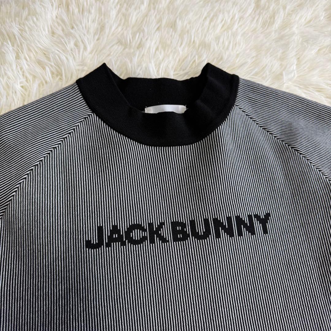 【ジャックバニー】美品 モックネック グレー メッシュ 2サイズ レディース