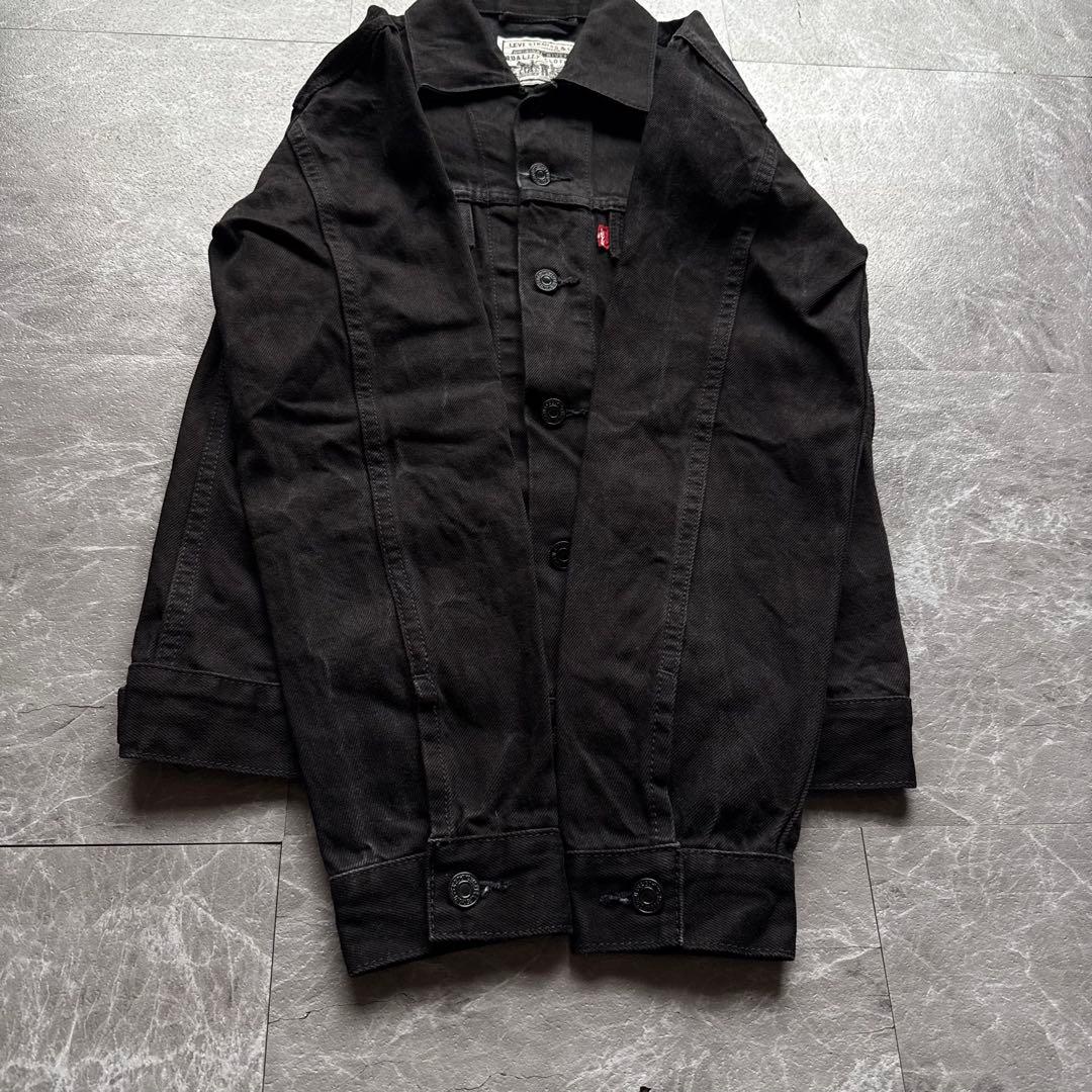 ジャケット・アウター Levi's black denim tracker jacket y2k