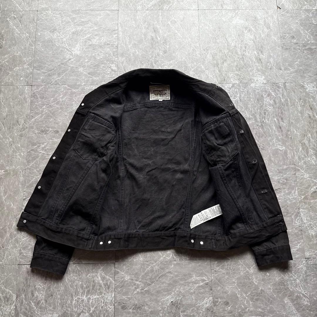 ジャケット・アウター Levi's black denim tracker jacket y2k