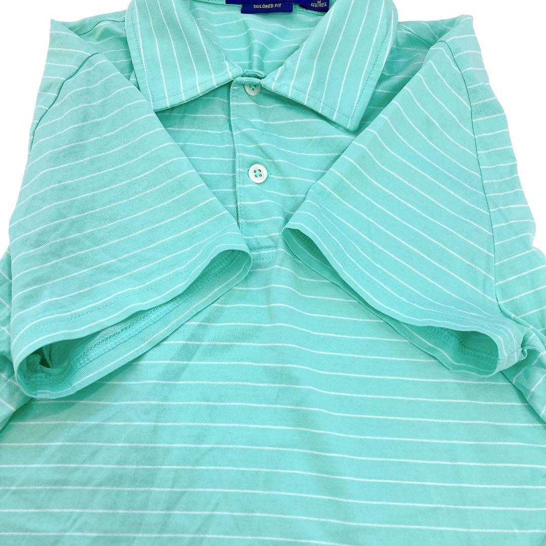 08T844☆ POLO GOLF ストレッチ ボーダー ポロシャツ ゴルフ M