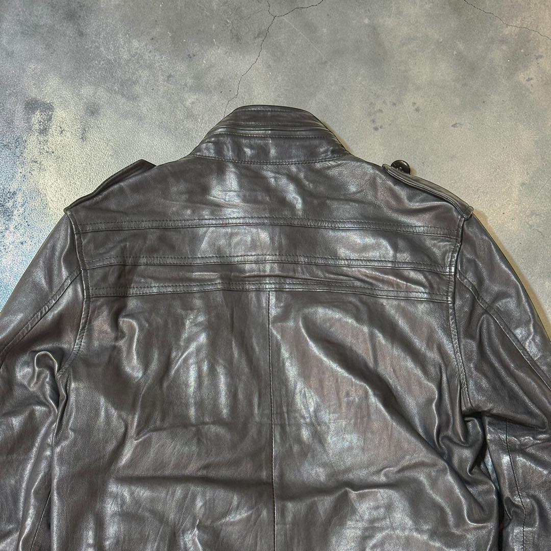 ジャケット・アウター darkwear double zip leather jacket opium