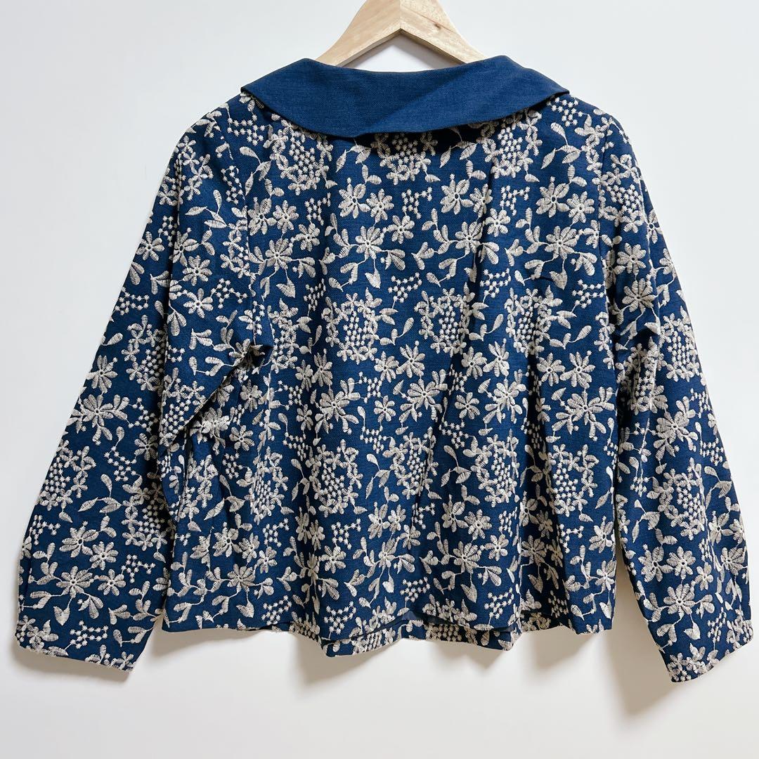 【未使用】Jocomomola フラワー総刺繍ブラウス